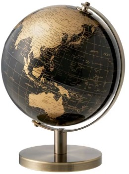 Otto+World+Globe+Black+Gold+20cm