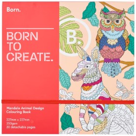 Born+9x9%26rdquo%3B+Adult+Colouring+Book+Animal+Mandala