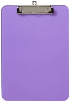 JBurrows-A4-Plastic-Clipboard-Purple on sale