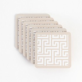 Monaco-Geo-Cork-Coaster-6-Pack-by-MUSE on sale