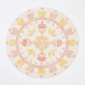 Floral+Bloom+Round+Blush+Pink+Bath+Mat+by+Habitat