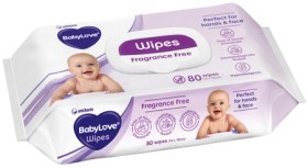 BabyLove+Fragrance+Free+Baby+Wipes+80+Pack