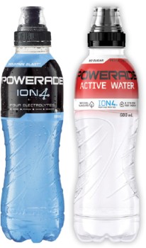 Powerade+Sports+Drink+or+Active+Water+600mL