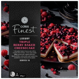 Coles+Finest+Triple+Berry+Cheesecake+890g