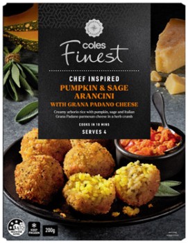 Coles+Finest+Pumpkin+%26amp%3B+Sage+Arancini+with+Grana+Padano+Cheese+200g