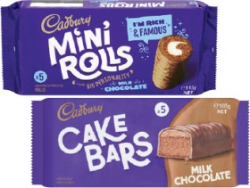 Cadbury+Cake+Bars+or+Rolls+105g-130g