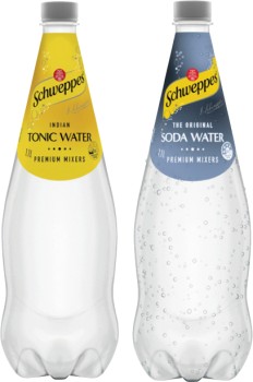 Schweppes+Mixers%2C+Soft+Drink+or+Mineral+Water+1.1+Litre