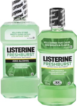 Listerine+Freshburst+or+Freshburst+Zero+Mouthwash+500mL