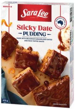 Sara+Lee+Pudding+475g%2C+Danish+400g+or+Frozen+Cake+350-400g+Selected+Varieties