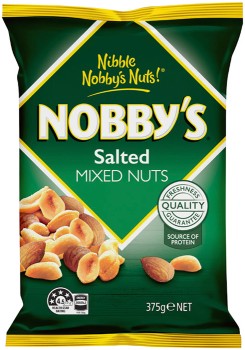 Nobby%26%23039%3Bs+Salted+Mixed+Nuts+375g+or+Snack+Mix+275g