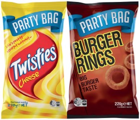 Twisties+125-270g%2C+Burger+Rings+220g%2C+Cheetos+150-190g+or+Tasty+Toobs+150g+Selected+Varieties