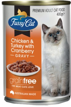 Fussy+Cat+Grainfree+Wet+Cat+Food+400g+Selected+Varieties