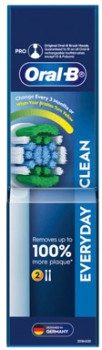 Oral-B+Everyday+Clean+Electric+Toothbrush+Replacement+Head+2+Pack