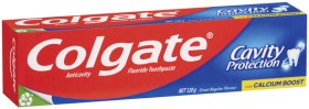 Colgate+Cavity+Protection+120g%2C+Triple+Action+110g+Toothpaste%2C+Zig+Zag+1+Pack%2C+Kids+1+Pack+Toothbrush%2C+Plax+Mouthwash+250mL+or+Tartar+Control+Dental+Floss+25m+Selected+Varieties