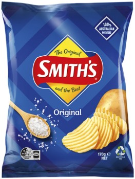 Smith%26rsquo%3Bs+Crinkle+Cut+150%E2%80%91170g+or+Double+Crunch+150g+Chips+Selected+Varieties