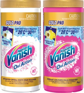 Vanish+NapiSan+Gold+Pro+Oxi+Action+Stain+Remover+2kg+Selected+Varieties