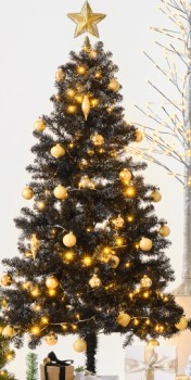 Jolly+%26amp%3B+Joy+Black+Christmas+Tree+195cm