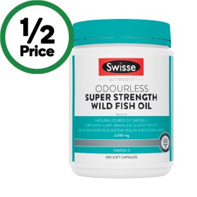 Swisse+Ultiboost+Odourless+Super+Strength+Wild+Fish+Oil+Pk+200%7E