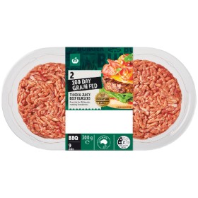 Woolworths+100+Day+Grain+Fed+Thick+%26amp%3B+Juicy+Beef+Burgers+300g+Pk+2