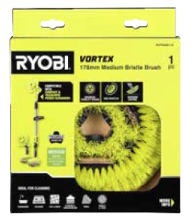 Ryobi+178mm+Medium+Bristle+Power+Scrubber+Brush