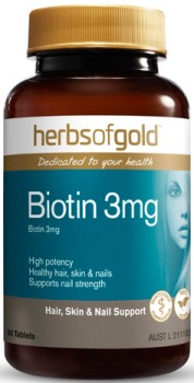 Herbs-of-Gold-Biotin-3mg-60-Tablets on sale