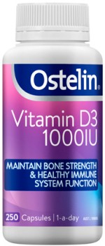 Ostelin+Vitamin+D3+1000IU+250+Capsules