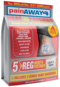 Pain-Away-Heat-Patches-Regular-5-Pack on sale