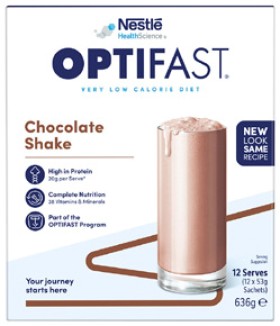 Optifast+VLCD+Shake+Chocolate+Flavour+12+x+53g+Sachets