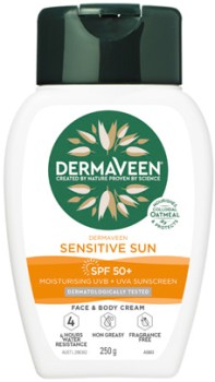 DermaVeen+Daily+Nourish+Sensitive+Sun+SPF+50%2B+with+Body+Moisturiser+250g