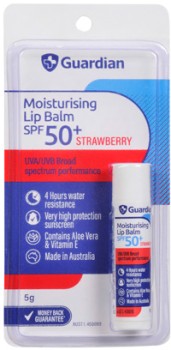 Guardian+Moisturising+Lip+Balm+SPF+50%2B+Strawberry+5g