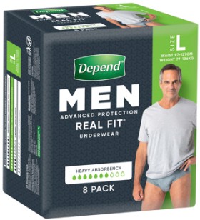 Depend+Real+Fit+Underwear+Men+Large+8+Pack