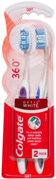 Colgate+360%26deg%3B+Optic+White+Platinum+Toothbrush+Soft+2+Pack