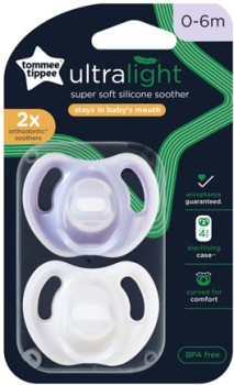 Tommee+Tippee+Ultralight+Silicone+Soother+0-6+Months