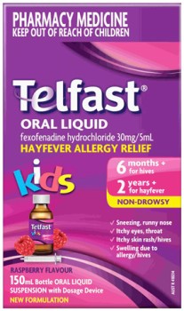 Telfast+Kids+6+Months%2B+Hayfever+Allergy+Relief+Oral+Liquid+150mL