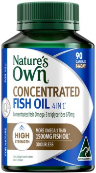 Natures-Own-4-In-1-Concentrated-Fish-Oil-90-Capsules on sale