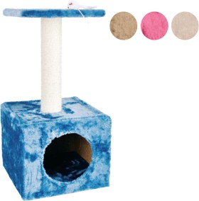 Cat-Scratcher-2-Tier-4-Asstd-Colours-30x30x60cm on sale