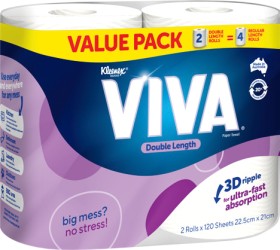 Viva-Double-Length-Paper-Towel-2-Pack-Selected-Varieties on sale