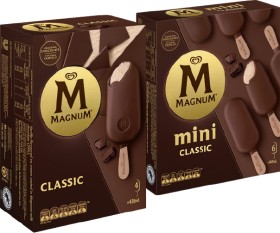 Streets+Magnum+Ice+Cream+4+Pack%2C+Mini+6+Pack+or+Tub+440mL+Selected+Varieties