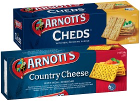 Arnotts-Country-Cheese-Cheds-or-Sesame-Wheat-Crackers-250g on sale