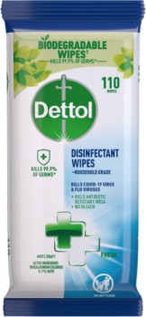 Dettol+Disinfectant+Wipes+110+Pack+Selected+Varieties