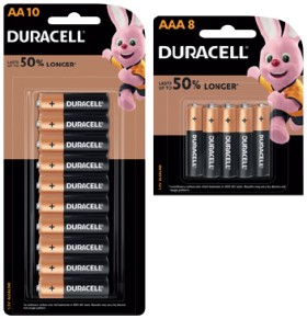 Duracell+Coppertop+Batteries+AA+10+Pack+or+AAA+8+Pack