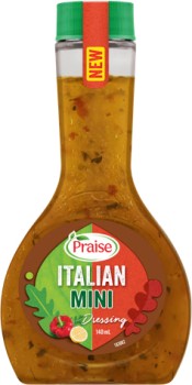 Praise-Dressing-Mini-140mL-Selected-Varieties on sale