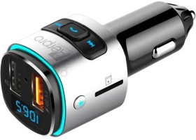 Aerpro+In+Car+Bluetooth+Hands+Free+FM+Transmitter+Kit+with+USB+Fast+Charge