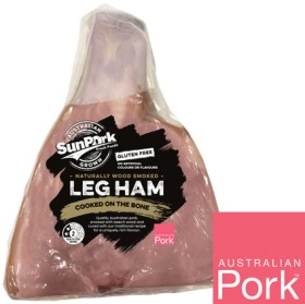 SunPork-Wood-Smoked-Quarter-Leg-Ham-Bone-In on sale