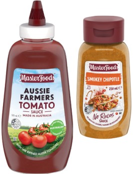 MasterFoods-No-Rules-Sauce-250mL-Tomatoes-or-Barbecue-Squeezy-Sauce-500mL-Selected-Varieties on sale