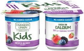 Farmers-Union-Greek-Style-Kids-Yoghurt-4-Pack-Selected-Varieties on sale