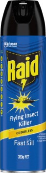 Raid-Odourless-Flying-Insect-Killer-Spray-350g on sale