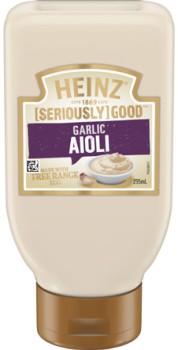 Heinz-Seriously-Good-Aioli-Mayonnaise-or-Tartare-Sauce-295mL-Selected-Varieties on sale