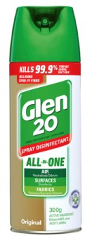 Glen-20-Disinfectant-Spray-300g-Selected-Varieties on sale