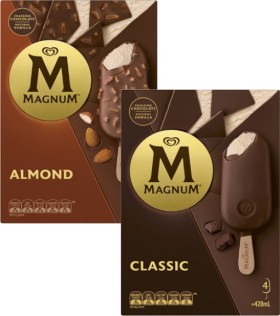 Streets-Magnum-Ice-Cream-4-Pack-6-Pack-360mL-428mL on sale